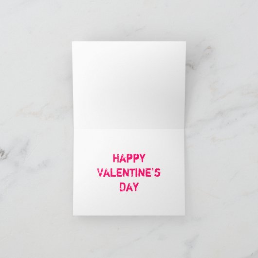 Het roze Hart van het Gesprek Feestdagen Kaart (Binnen)