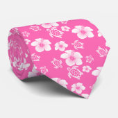 Het roze Hawaiiaanse Patroon van Honu van de Stropdas (Opgerold)