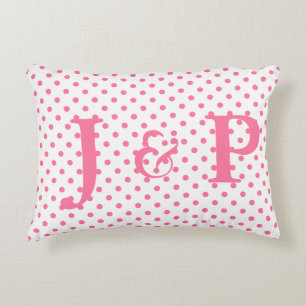 Het roze Hoofdkussen Met monogram van het Accent Kussen