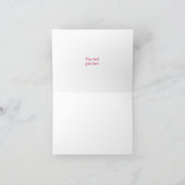 Het roze huwelijk van de wegfietser dankt u nota bedankkaart (Binnen)