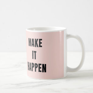 Het roze Inspirerend maakt het gebeuren Koffiemok