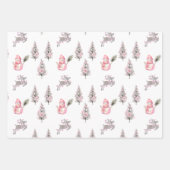 Het roze kerst Collectie 1 Inpakpapier Vel (Voorkant)