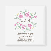 Het roze Kloof van het Land sparen de Datum Magnet (Voorkant)