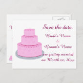 Het roze Kokje van de Weddenschap Harten sparen de Aankondigingskaart (Voorkant / Achterkant)