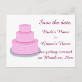 Het roze Kokje van de Weddenschap Harten sparen de Aankondigingskaart (Voorkant)