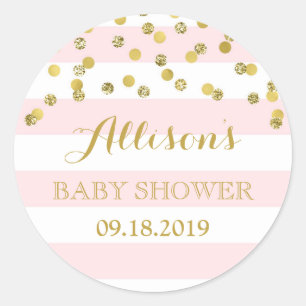Het roze Label van de Gunst van het Baby shower