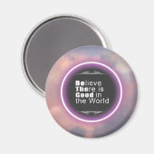 Het roze Lichte Bericht van de Ring van de Wolk Ma Magneet (Voorkant / Achterkant)