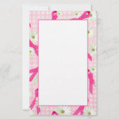 Het roze lint en madeliefjes briefpapier (Voorkant)