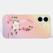 Het roze lint met klimop Case-Mate iPhone case (Achterkant (horizontaal))