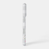 Het roze lint met klimop op een geruit motief iPhone 16 hoesje (Rechterkant)
