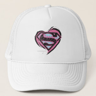 Het Roze Logo van Supergirl in Hart Trucker Pet