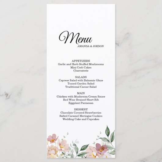 Het roze Mauve  Menu van de Drink van het Kind en  (Voorkant)