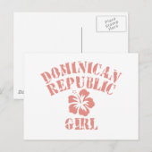 Het Roze Meisje van de Dominicaanse Republiek Briefkaart (Voorkant / Achterkant)