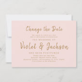 Het roze minimale manuscript verandert de datumuit kaart (Voorkant)