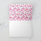 Het roze Moderne Baby shower van de Flamingo dankt Bedankkaart (Binnen)