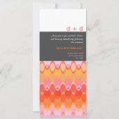 Het roze Moderne Huwelijk van het Patroon van Mod. Kaart (Achterkant)