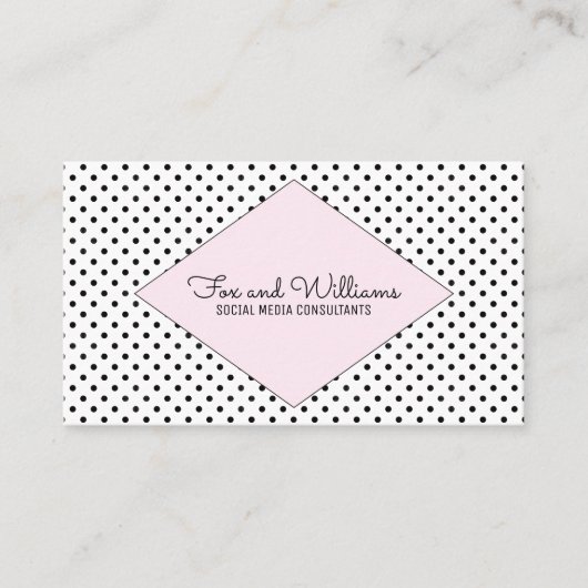 Het roze Moderne Visitekaartje van Stippen (Voorkant)