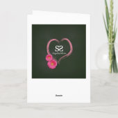 Het roze Moederdag van de Bloemen van het Hart - Kaart (Achterkant)