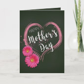 Het roze Moederdag van de Bloemen van het Hart - Kaart (Voorkant)