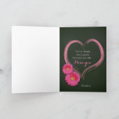 Het roze Moederdag van de Bloemen van het Hart - Kaart (Binnen)