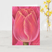 Het roze Multi Schilderen van de Natuur van de Kaart (Gele Bloem)