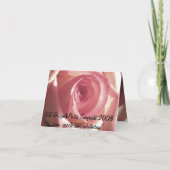 Het roze nam dankt u Notecard toe Bedankkaart (Achterkant)