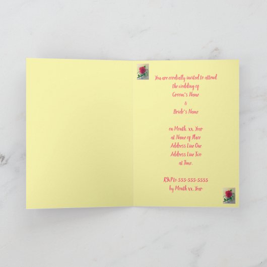 Het roze nam de Blauwe Kaarten van de Uitnodiging (Binnen)