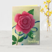 Het roze nam de Blauwe Kaarten van de Uitnodiging (Gele Bloem)