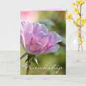 Het roze nam de Kaart van de Vriendschap toe (Gele Bloem)