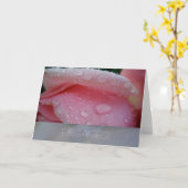 Het roze nam de Kaart van het Verloving van het (Gele Bloem)