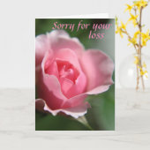 Het roze nam Droevig voor uw Kaart van het Verlies (Gele Bloem)