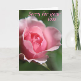 Het roze nam Droevig voor uw Kaart van het Verlies