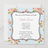 Het roze nam het Doopsel van de Foto van het Kaart (Achterkant)