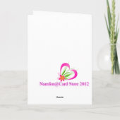 Het roze nam het Gelukkige Wenskaart van het Mamma Kaart (Achterkant)