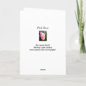 Het roze nam toe bedankkaart (Achterkant)
