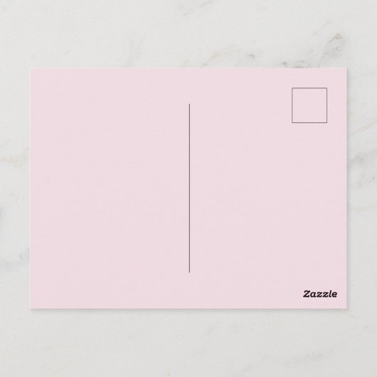 Het roze Nieuwe Briefkaart van het Adres, wij bewe (Achterkant)