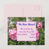 Het roze Nieuwe Briefkaart van het Adres, wij bewe (Voorkant / Achterkant)