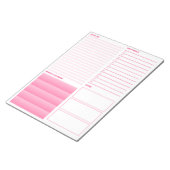 Het roze Notitieblok van de Lijst van de Incredite (Schuin)