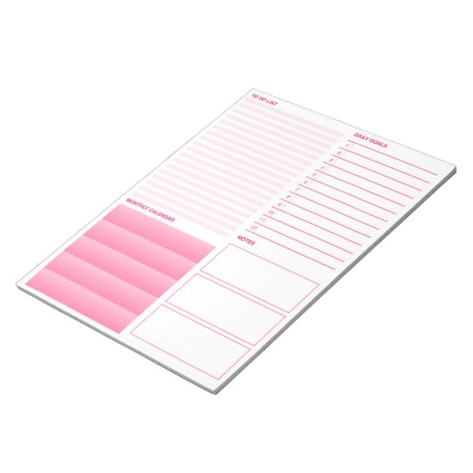 Het roze Notitieblok van de Lijst van de Incredite (Schuin)