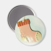 Het roze Ornament van de Sok Magneet (Voorkant / Achterkant)