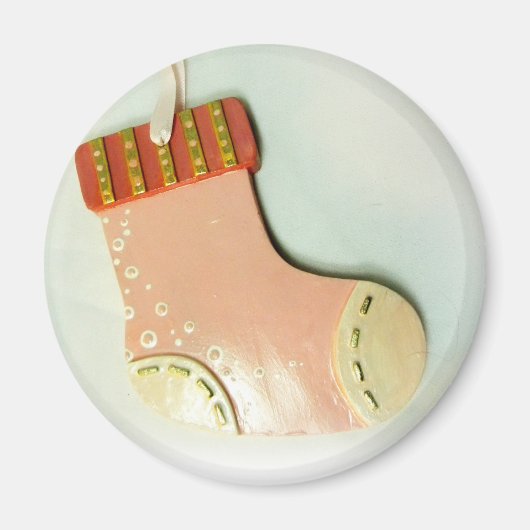Het roze Ornament van de Sok Magneet (Voorkant)
