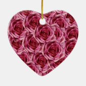 Het roze Ornament van Kerstmis van Rozen (Achterkant)