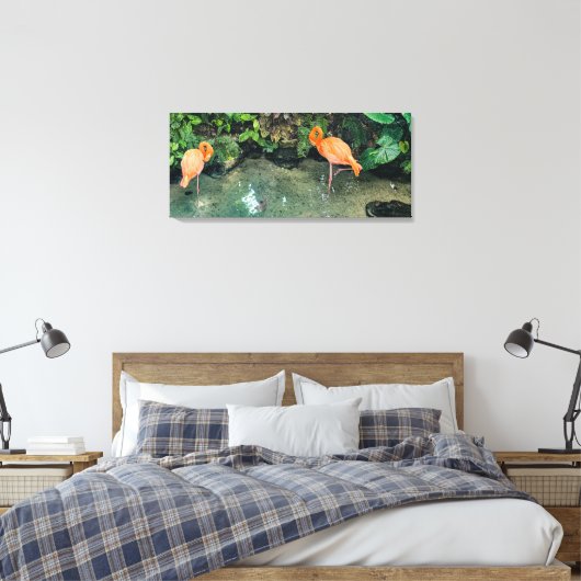 Het roze paar canvas afdruk (Insitu (Slaapkamer))