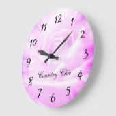 Het roze paarse bloemen elegante ontwerp van het grote klok (Hoek)