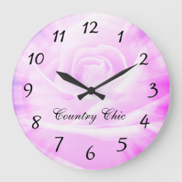 Het roze paarse bloemen elegante ontwerp van het grote klok