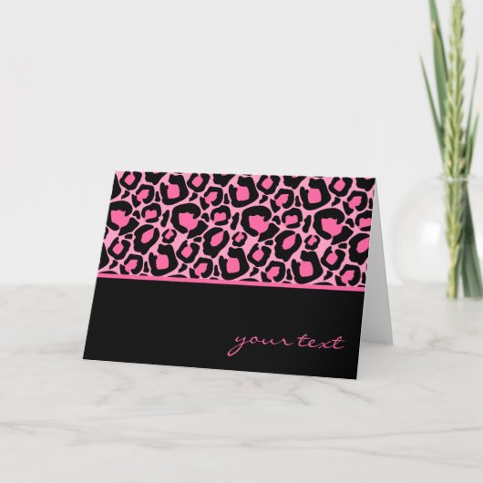 Het roze Patroon van de Luipaard Kaart (Voorkant)