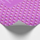 Het roze Patroon van de Punten van de Polka voegt  Cadeaupapier (Hoek)