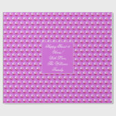 Het roze Patroon van de Punten van de Polka voegt  Cadeaupapier (Vlak)