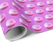 Het roze Patroon van de Punten van de Polka voegt  Cadeaupapier (Rol Hoek)