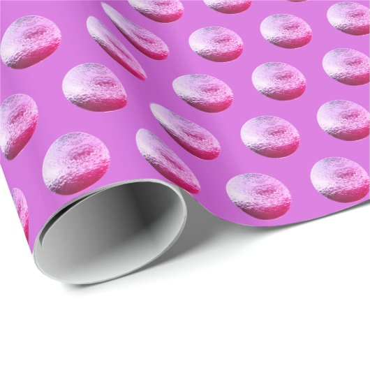 Het roze Patroon van de Punten van de Polka voegt  Cadeaupapier (Rol Hoek)